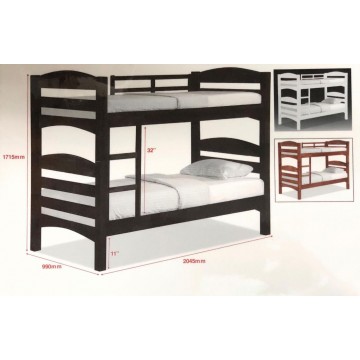 Double Deck Bunk Bed DD1089 (Available in 3 Colors)